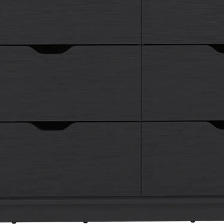 42" Black Four Drawer Dresser