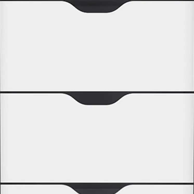 18" White Five Drawer Standard Chest