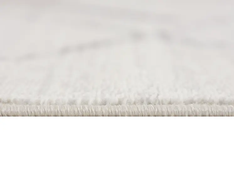 8' Beige and Gray Abstract Distressed Round Rug
