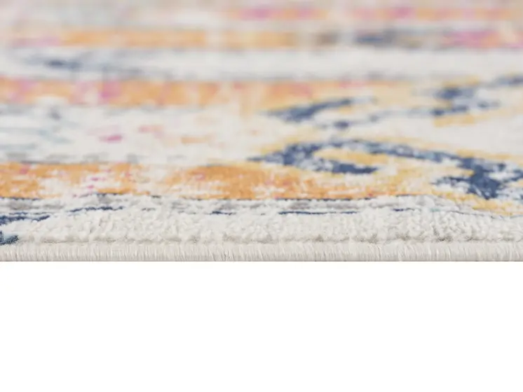 2' X 3' Yellow and Ivory Southwestern Distressed Area Rug