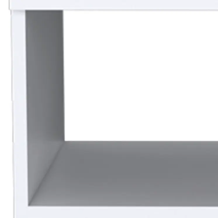 20" White Wood One Drawer Nightstand