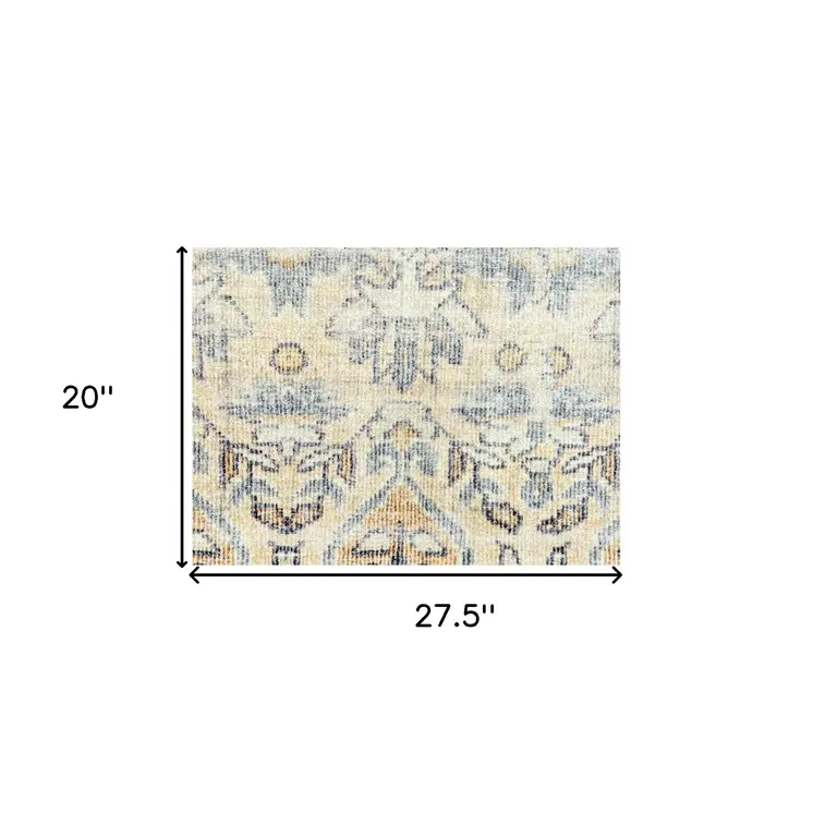 2' X 3' Gray Moroccan Machine Tufted Area Rug With UV Protection