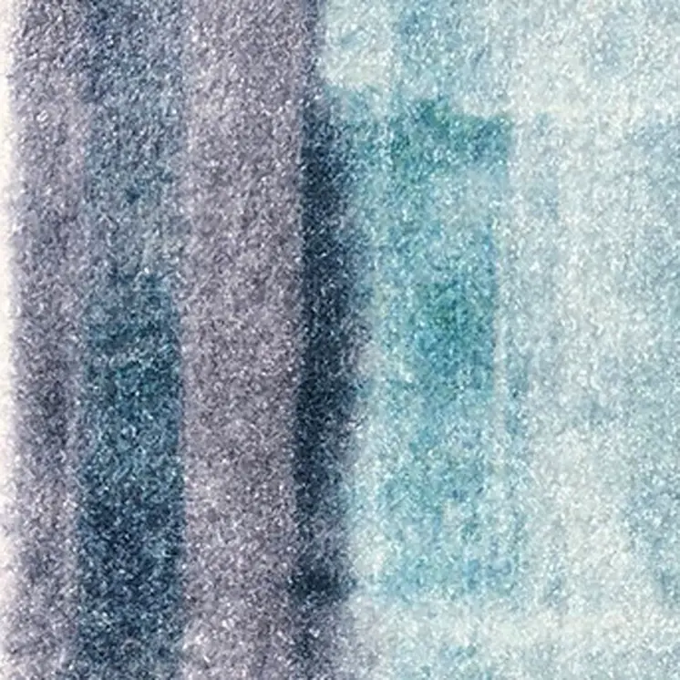 2' X 3' Turquoise Ombre Washable Area Rug With UV Protection
