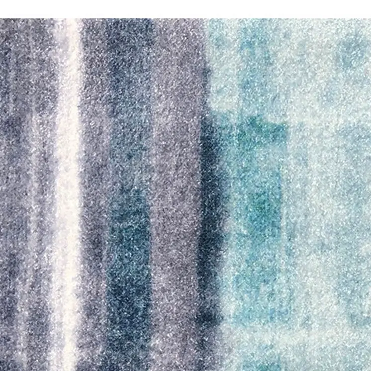 2' X 3' Turquoise Ombre Washable Area Rug With UV Protection