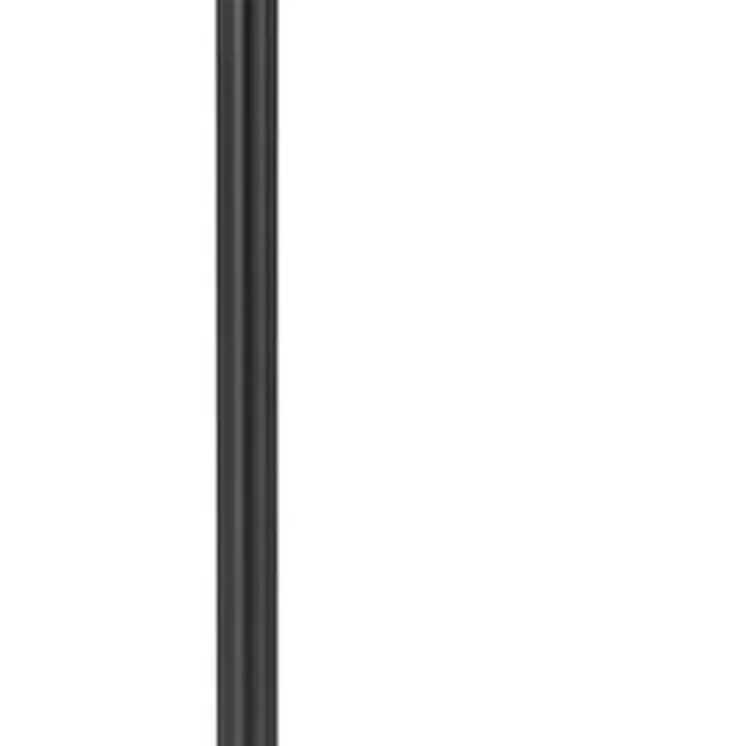 62" Bronze Tray Table Floor Lamp With Beige Drum Shade