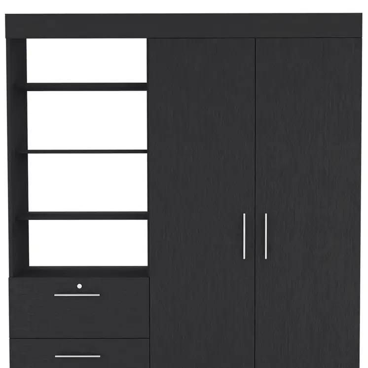 Two Piece Black Bedroom Set
