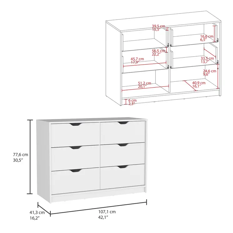 Two Piece White Bedroom Set