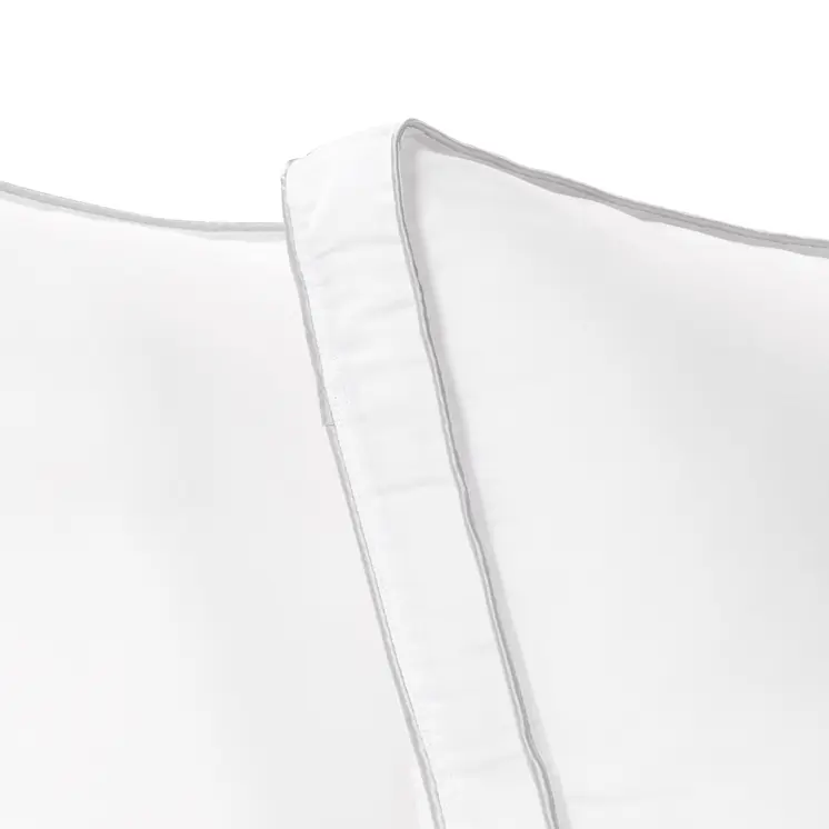 Set of Two Microfiber Down Alternative Medium Hypoallergenic Standard Size Bed Pillows