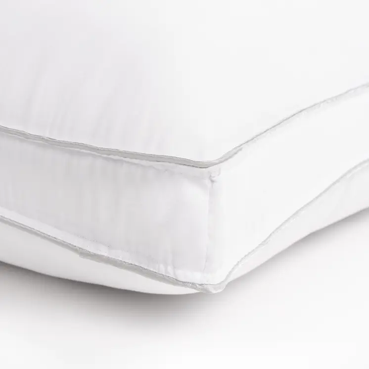 Set of Two Microfiber Down Alternative Medium Hypoallergenic Standard Size Bed Pillows