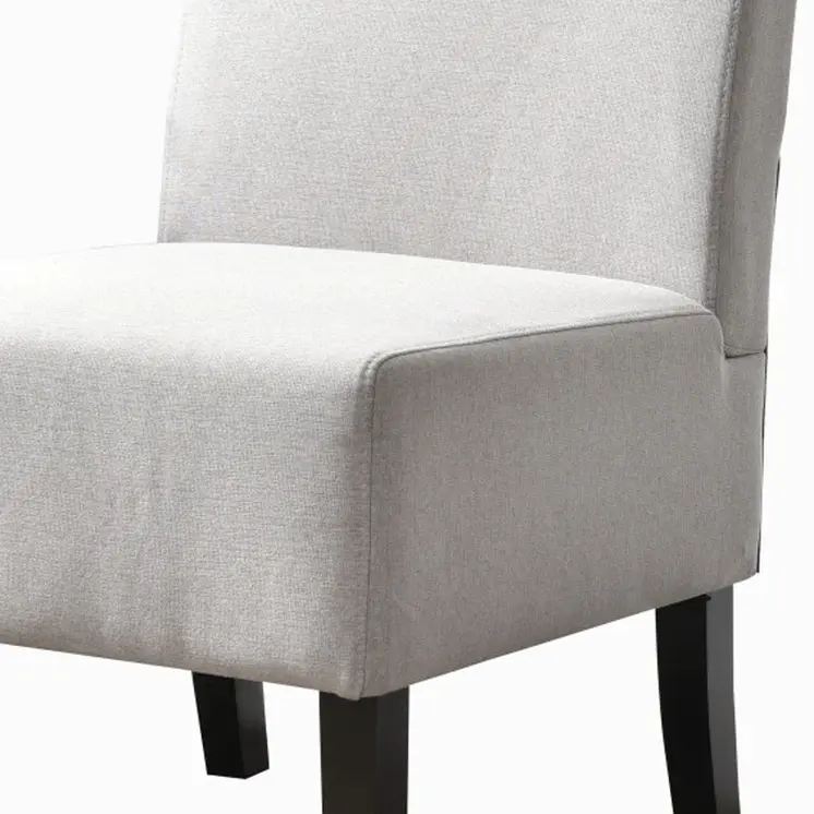 23" Gray and Black Upholstered Slipper Chair
