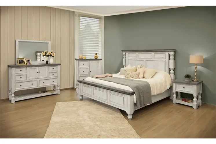 27" Ivory Solid Wood One Drawer Nightstand