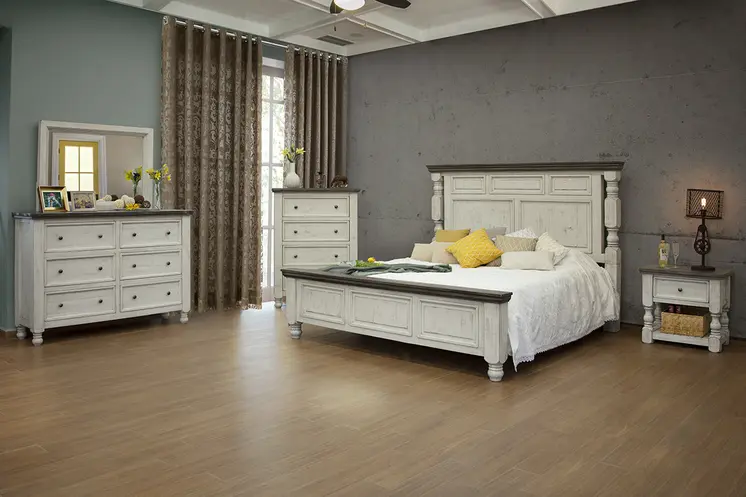27" Ivory Solid Wood One Drawer Nightstand