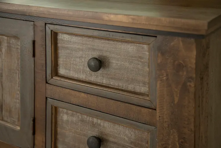 27" Brown Solid Wood One Drawer Nightstand