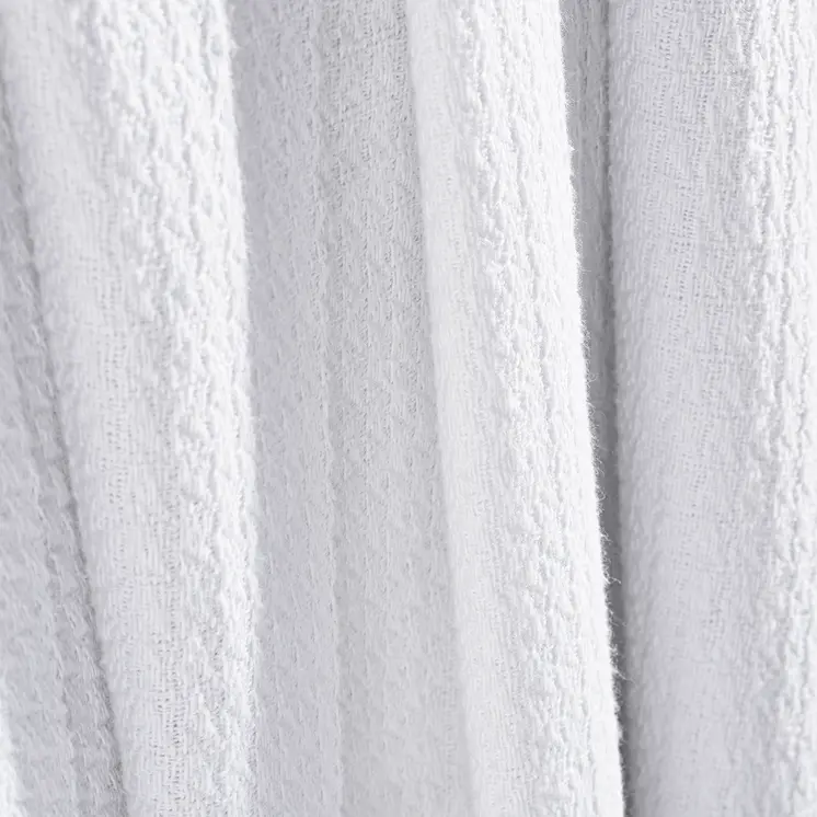 King White Cotton Waffle Weave Honeycomb Blanket
