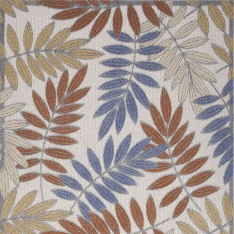6' X 9' Blue Indoor Outdoor Area Rug