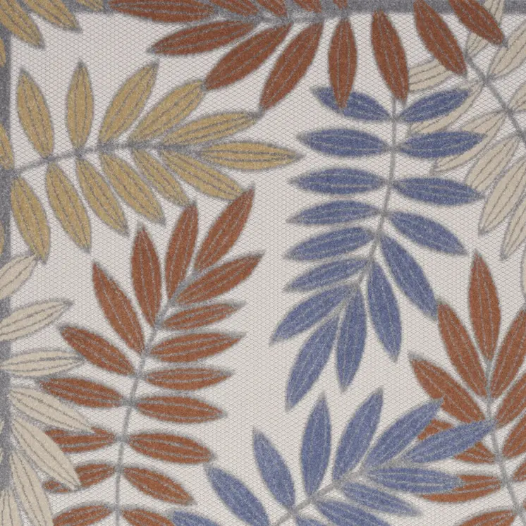 4' X 6' Blue Indoor Outdoor Area Rug