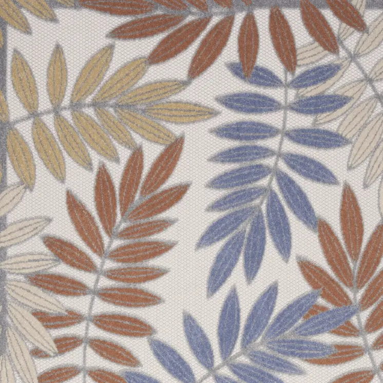 5' X 7' Blue Indoor Outdoor Area Rug