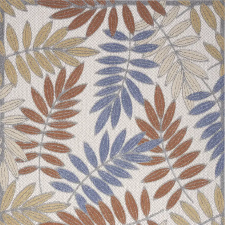 5' X 7' Blue Indoor Outdoor Area Rug