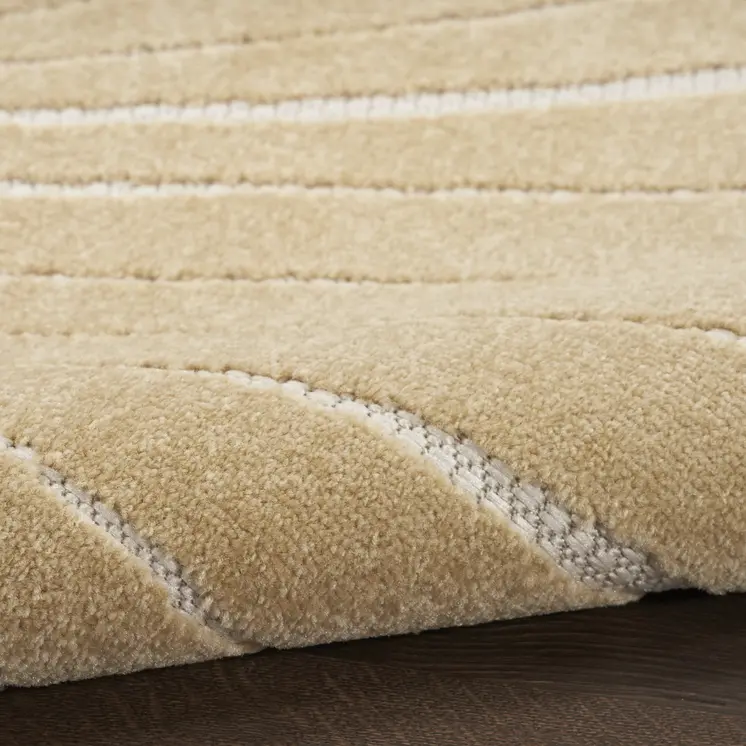6' X 9' Ivory Orange And Blue Indoor Outdoor Area Rug