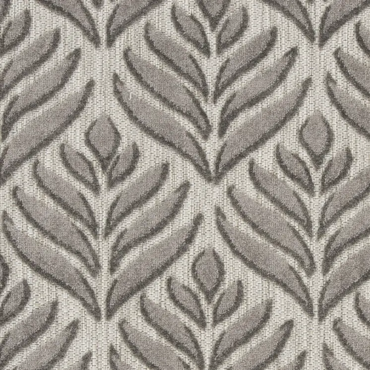 3' X 4' Charcoal Floral Indoor Outdoor Area Rug