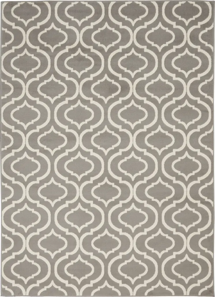 5' X 7' Gray Moroccan Power Loom Area Rug