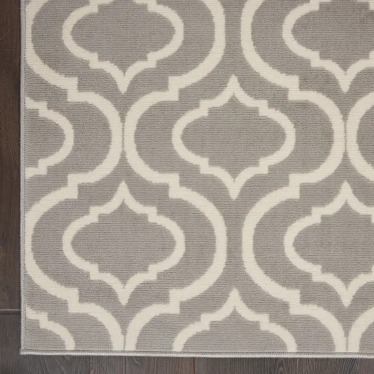 5' X 7' Gray Moroccan Power Loom Area Rug
