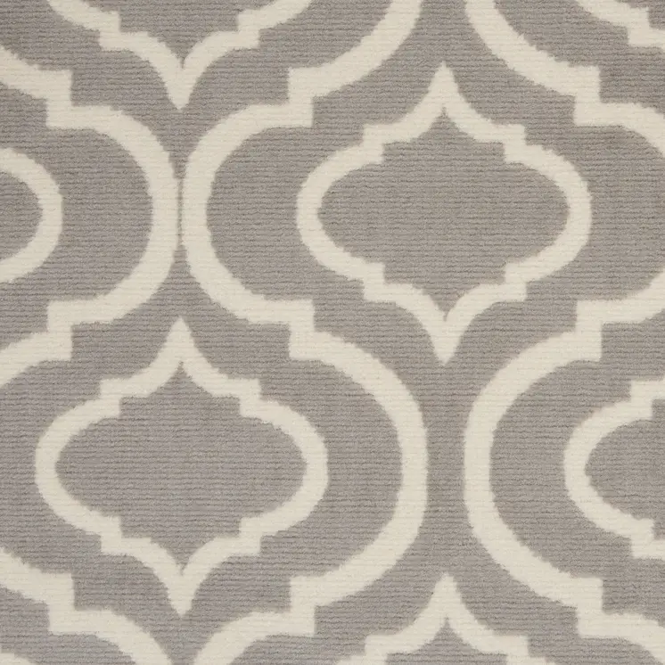 5' X 7' Gray Moroccan Power Loom Area Rug