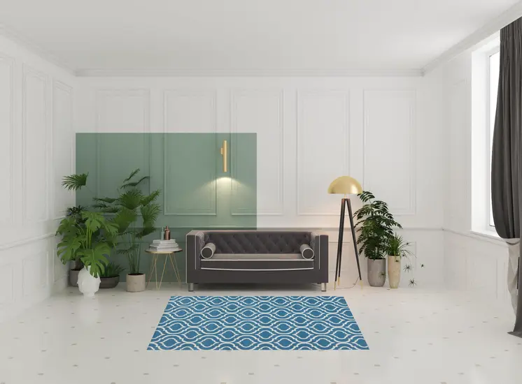 5' X 7' Gray Moroccan Power Loom Area Rug