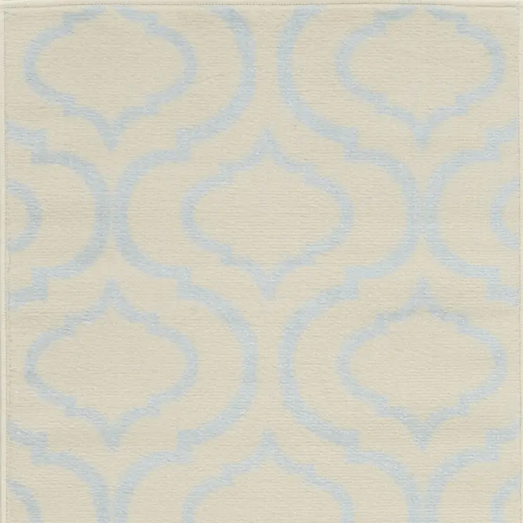 7' Gray Moroccan Power Loom Runner Rug