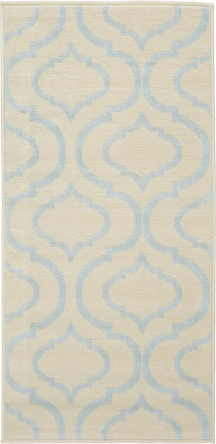 2' X 4' Gray Moroccan Power Loom Area Rug