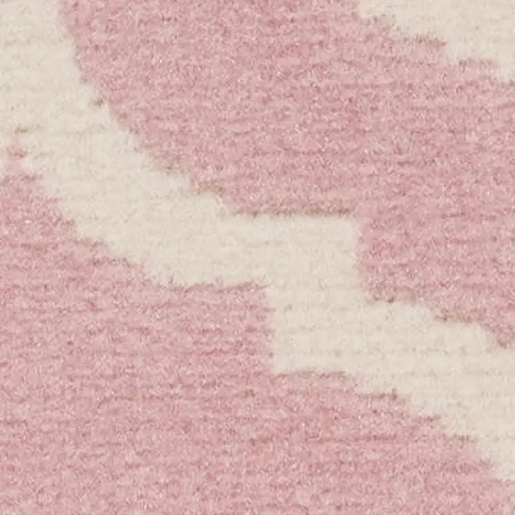 5' X 7' Pink and Ivory Moroccan Power Loom Area Rug