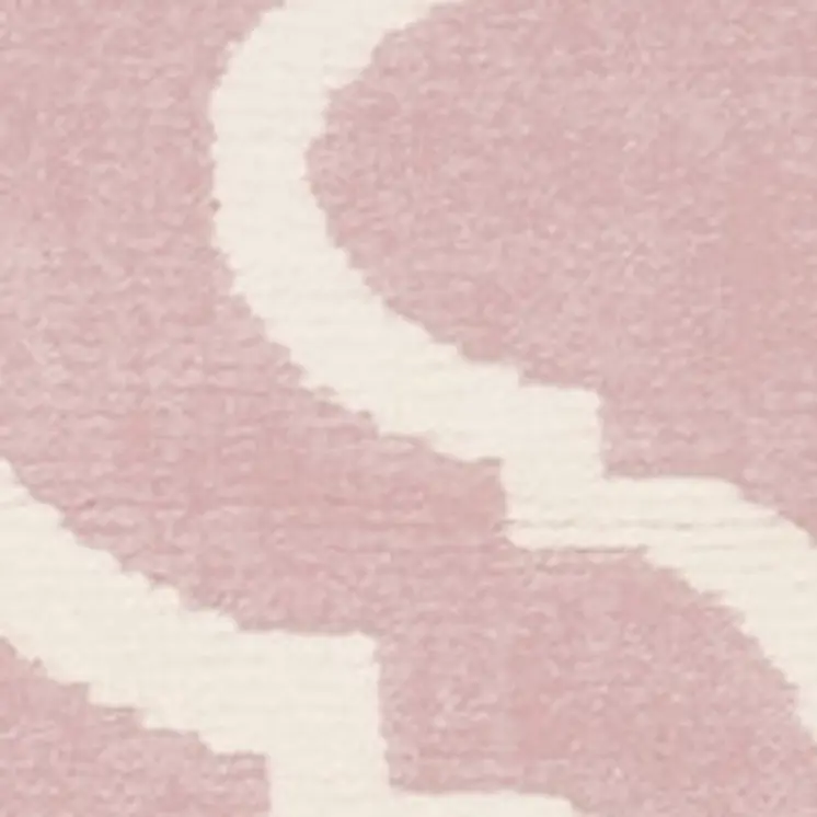 5' X 7' Pink and Ivory Moroccan Power Loom Area Rug