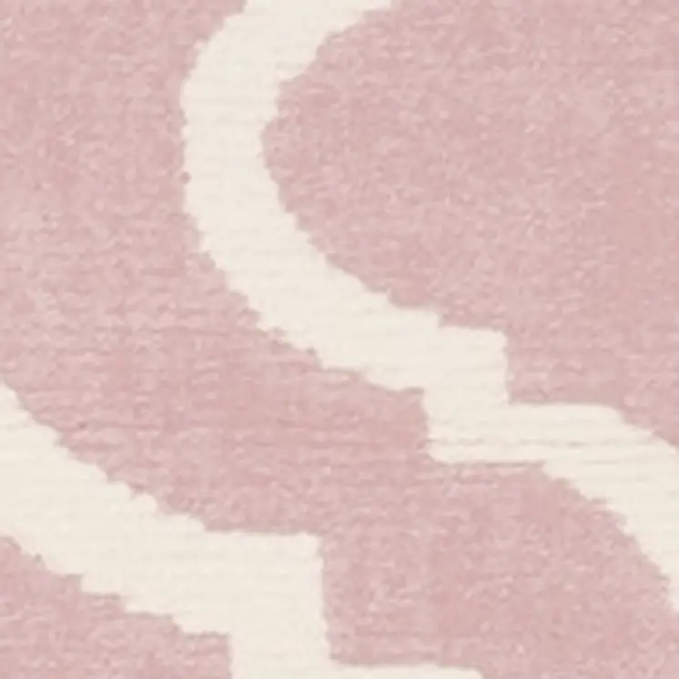 6' X 9' Pink and Ivory Moroccan Power Loom Area Rug