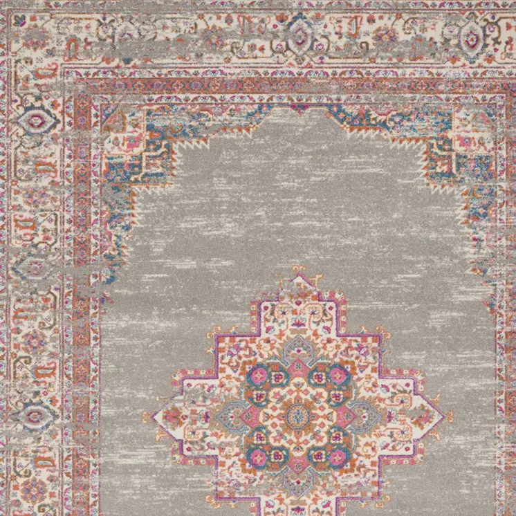 12' X 18' Blue Moroccan Power Loom Distressed Area Rug