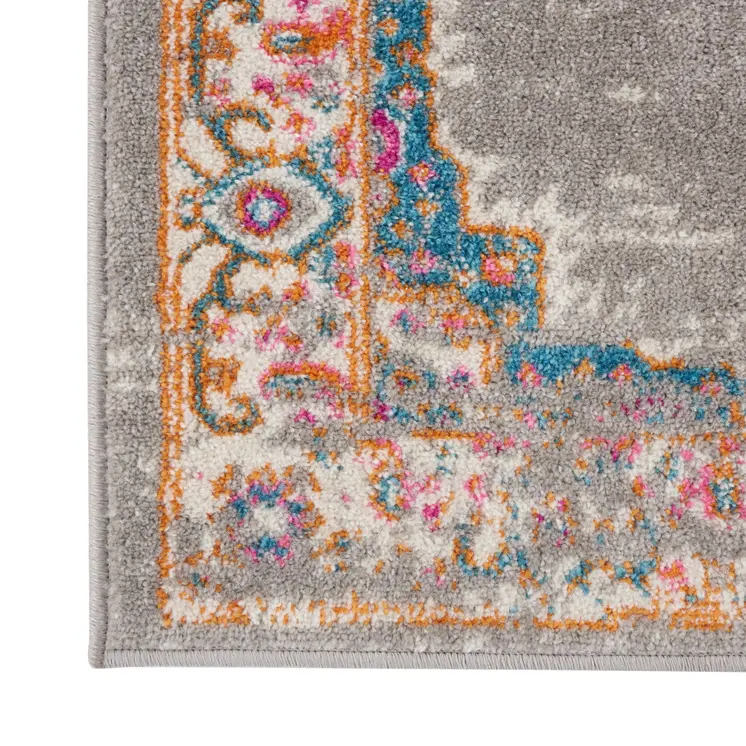 12' X 18' Blue Moroccan Power Loom Distressed Area Rug