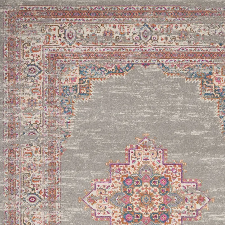 12' X 15' Blue Moroccan Power Loom Distressed Area Rug