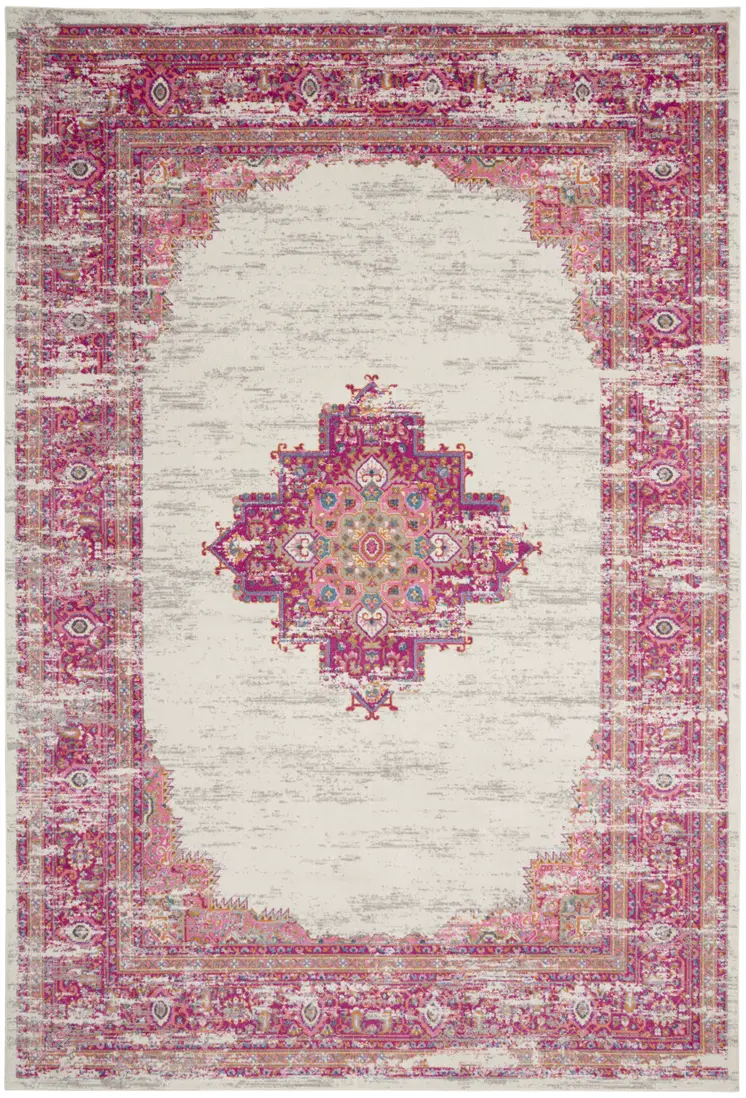 12' X 15' Blue Moroccan Power Loom Distressed Area Rug