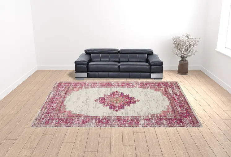 12' X 15' Blue Moroccan Power Loom Distressed Area Rug