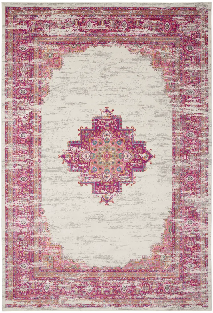 12' X 15' Blue Moroccan Power Loom Distressed Area Rug