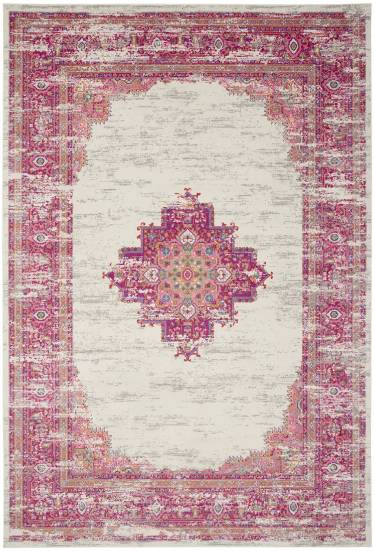 12' X 18' Blue Moroccan Power Loom Distressed Area Rug
