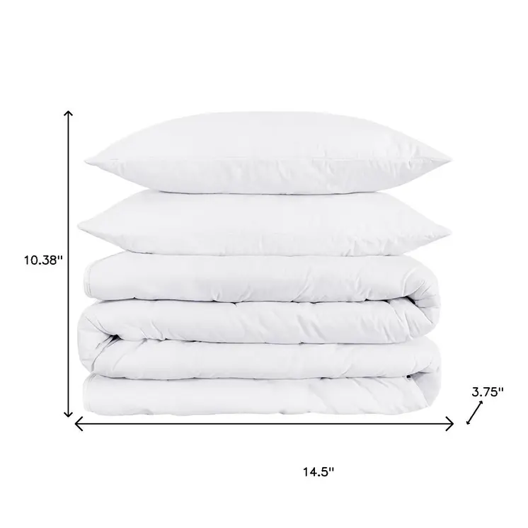 White Queen Cotton Blend 1200 Thread Count Washable Duvet Cover Set
