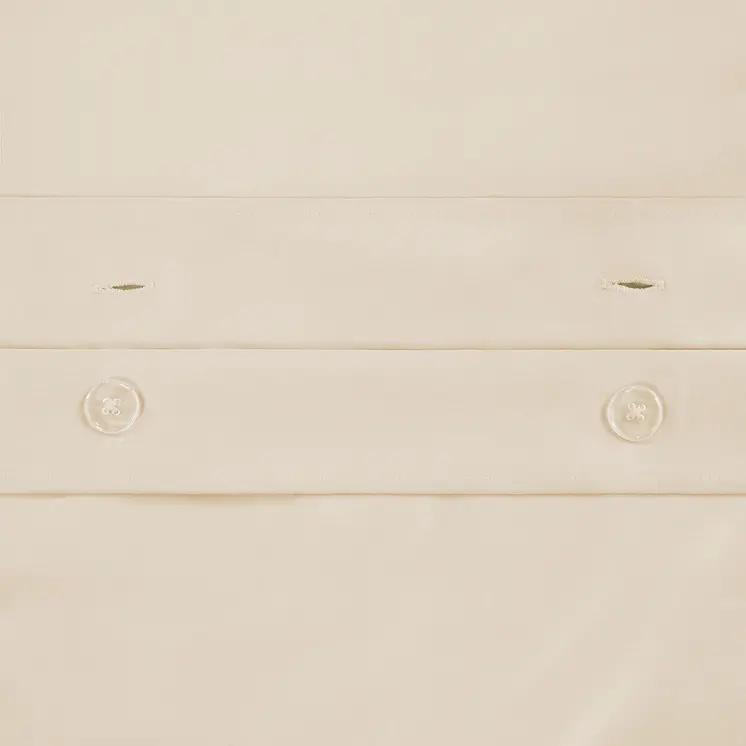 Ivory Queen Cotton Blend 650 Thread Count Washable Duvet Cover Set
