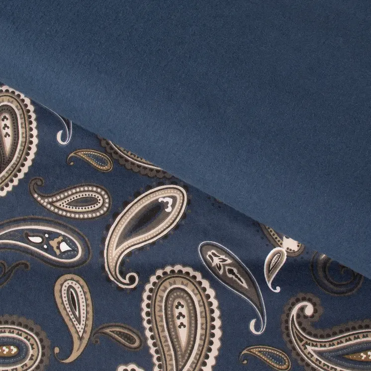 Blue and White King Cotton Blend 0 Thread Count Washable Duvet Cover Set