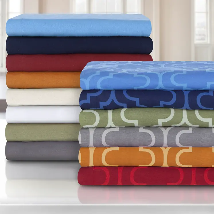 Navy Blue Twin Cotton Blend Thread Count Washable Duvet Cover Set