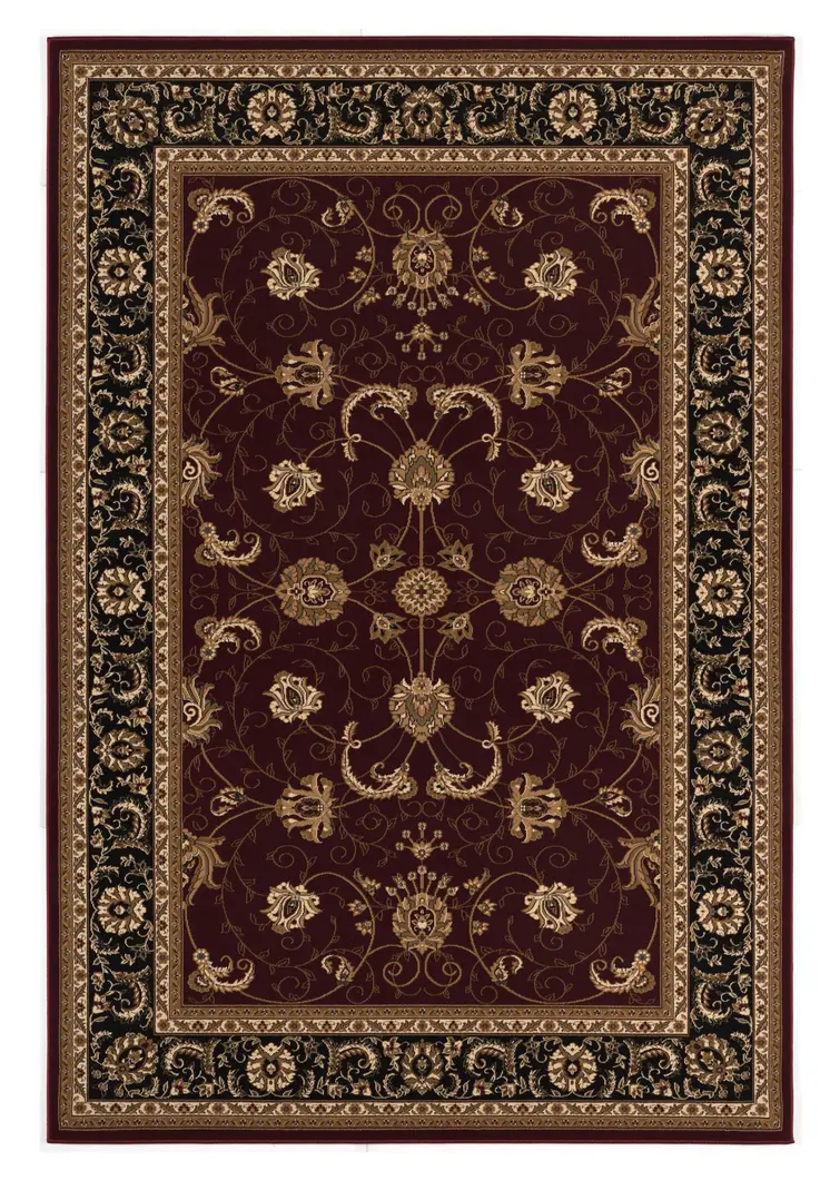 10' X 13' Red and Beige Oriental Distressed Area Rug