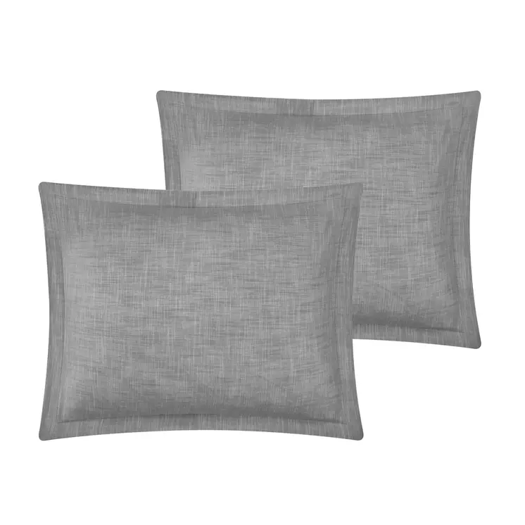 Gray Queen 100% Cotton 140 Thread Count Washable Down Comforter Set