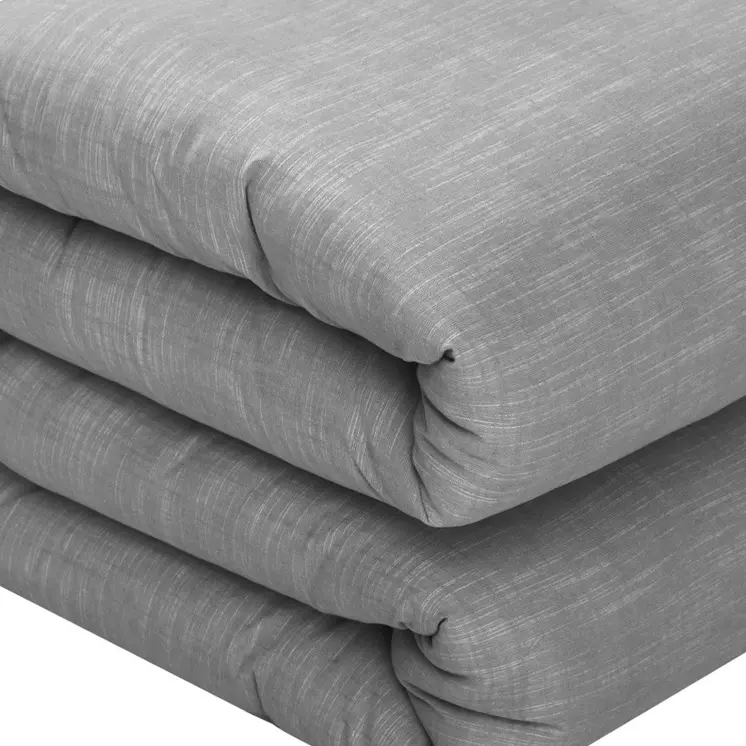 Gray Queen 100% Cotton 140 Thread Count Washable Down Comforter Set