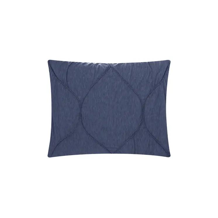 Navy Blue Twin Polyester 180 Thread Count Washable Down Comforter Set