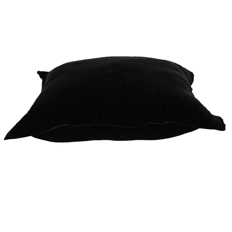 24" Black Velvet Throw Pillow