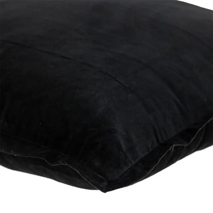 24" Black Velvet Throw Pillow